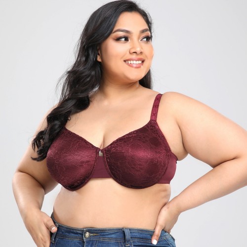 Plus Satin Underwire Bra